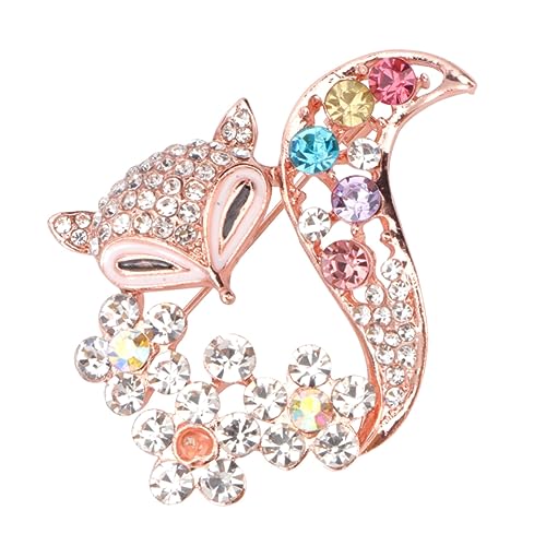 BESPORTBLE 1Stück Brustnadel Fuchs Design für Kleidung Pullover und Anzüge Accessoire Brosche mit Leuchtenden Farben und Umweltfreundlicher Verarbeitung von BESPORTBLE