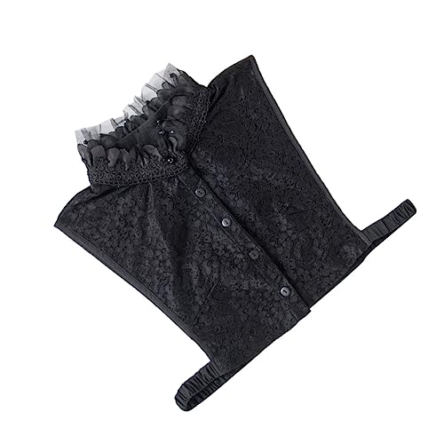 BESPORTBLE Falscher Kragen Für Damen Aus Chiffon Mit Abnehmbarem Westen-stil Rüschen-details Und Leichtem Material Passend Zu Hemden Und Pullovern von BESPORTBLE