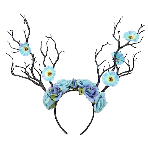 BESPORTBLE Hirschhorn Haarband Party Haarband Mit Blumen-accessoire Festival Kopfschmuck Für Junge Mädchen Und Erwachsene Kostüm-party-requisiten von BESPORTBLE