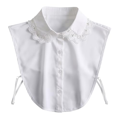 BESPORTBLE 1Stück Frauen Abnehmbarer Gefälschter Weiß Elegantes Accessoire für Pullover Kleider Schuluniformen Komfortabel Atmungsaktiv für Formelle von BESPORTBLE