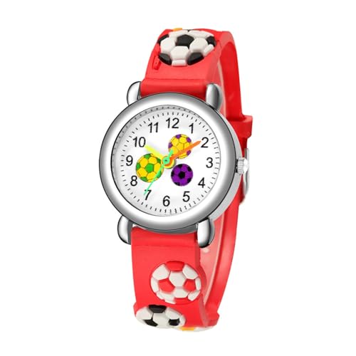 BESPORTBLE Kinderuhr mit Cartoon Muster Armbanduhr für Jungen und Mädchen Kinderarmbanduhr 3D-Fußballdesign Präzises für Exakte Zeitmessung von BESPORTBLE