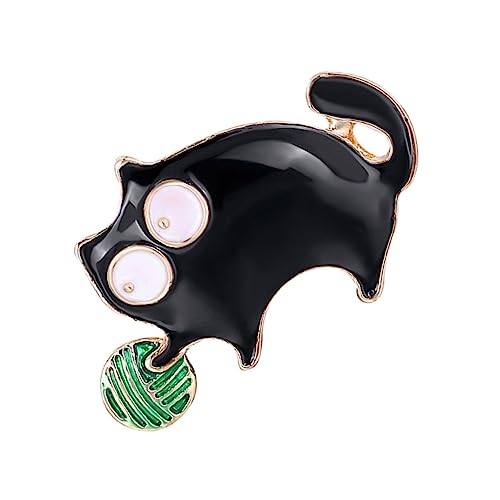 BESPORTBLE Schwarze Cartoon Katze Brosche Kreative Anstecknadel Für Kleidung Stilvolles Accessoire Für Frauen Für Ferien Und Tägliches Tragen Vielseitig Einsetzbar Als Schmuck Für Hochzeit von BESPORTBLE