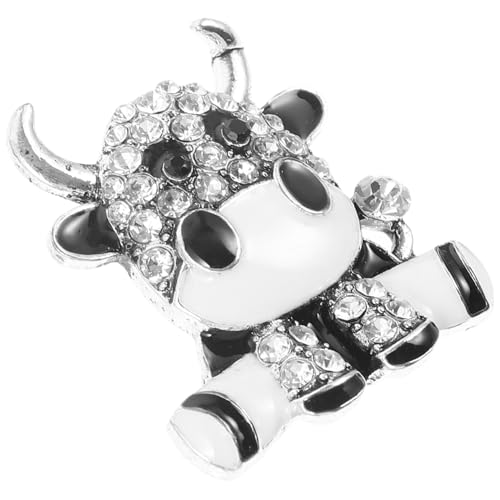 BESPORTBLE 1Stück Kuhform Brosche Legierung mit Strass für Frauen Brustnadel für Kleidung für Alltagsoutfits und Besondere Anlässe von BESPORTBLE