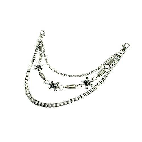 BESPORTBLE 1Stück Metallkette für Jeans Stilvolle Schädelkette im Hip Hop Lagige Hosenkette für Herren Damen Modisches Accessoire für Outfits von BESPORTBLE