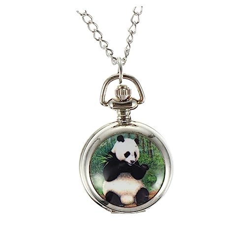 BESPORTBLE Panda Taschenuhr Halsketten-kettenuhr Mit Kette Uhr Für Junge Mädchen Festival Geschenk Souvenir Aus Hochwertigen Materialien Langlebig Und Robust von BESPORTBLE