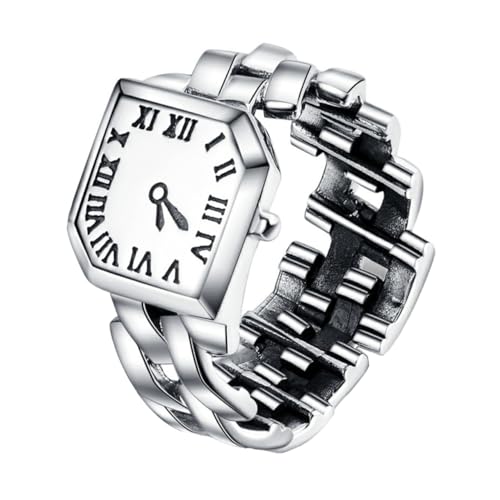 BESPORTBLE Ringförmige Uhr Für Damen Elegant Und Schick Aus Silbernem Material Sicher Und Angenehm Zu Tragen Mit Praktischem Schnallendesign Als Geschenk Für Mädchen Und Erwachsene von BESPORTBLE