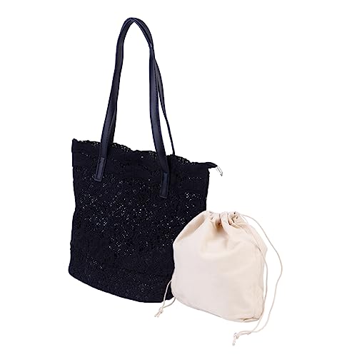 BESPORTBLE Elegante Damen-umhängetasche Aus Netzgewebe Mit Stickerei Spitzenartig Schicke Schultertasche Für Shopping Alltag Reisen Arbeit Geeignet Für Frauen Und Mädchen von BESPORTBLE