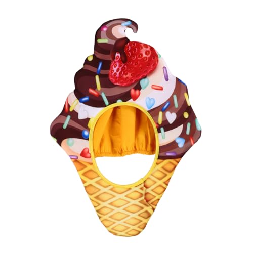 BESPORTBLE 1Stück Süße Eiscreme Hut Kopfbedeckung Lustiger Dekorativer Essenshut Für Cosplay Partys Niedliche Party Kopfbedeckung Für Unvergessliche Anlässe von BESPORTBLE