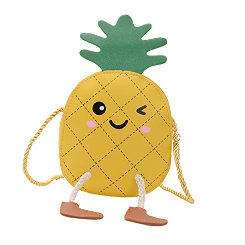 BESPORTBLE 1Stück Umhängetasche Im Niedlichen Ananasdesign Aufbewahrungsbeutel Für Kleinigkeiten Für Freizeit Unterwegs von BESPORTBLE