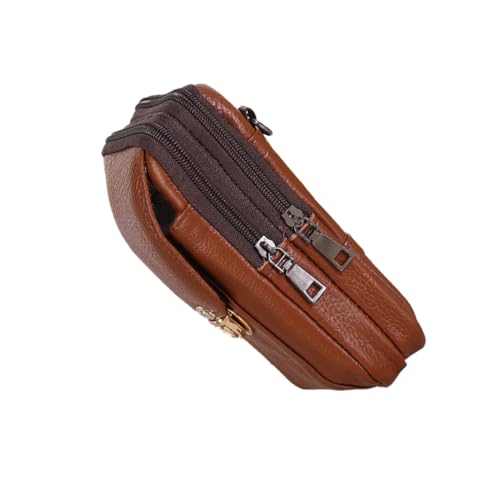 BESPORTBLE Cowhide Hüfttasche Für Männer Strapazierfähige Und Portable Bauchtasche Für Outdoor-aktivitäten Vintage Design Für Handy Und Kleine Gegenstände Braun von BESPORTBLE