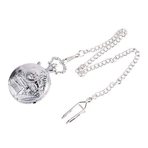 BESPORTBLE 1Stück Vintage Taschenuhr Im Design Silberne Kreative Uhr Für Freunde Familie Als Langlebig Praktisch Mit Exquisiten Details von BESPORTBLE