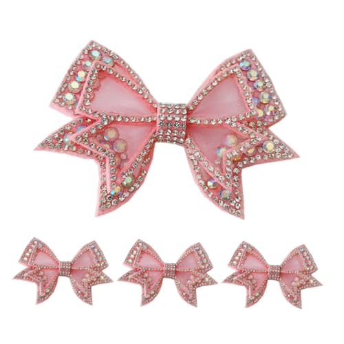 BESPORTBLE 2 Paar Glitzernde Strass Schleifen Schuhclips Abnehmbare Bowknot Schuhdekorationen mit Netzgarn für Damen und Vielseitige Schuhverzierung für High Heels und Flats von BESPORTBLE