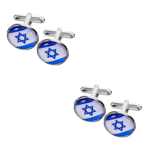 BESPORTBLE 2 Paar Israelische Manschettenknöpfe Manschettenknöpfe Für Hemden Herren Ärmelmanschettenknöpfe Hemdknöpfe Herrenhemden Knöpfe Ärmelmanschettenknöpfe von BESPORTBLE