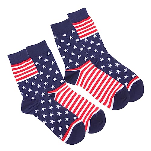 BESPORTBLE 2 Paar Socken Lustige Herrensocken Damensocken Usa-Socken Röhrensocken Für Frauen Freiheitssocken Strümpfe Mit Amerikanischer Flagge Sportsocken Baumwollsocken von BESPORTBLE