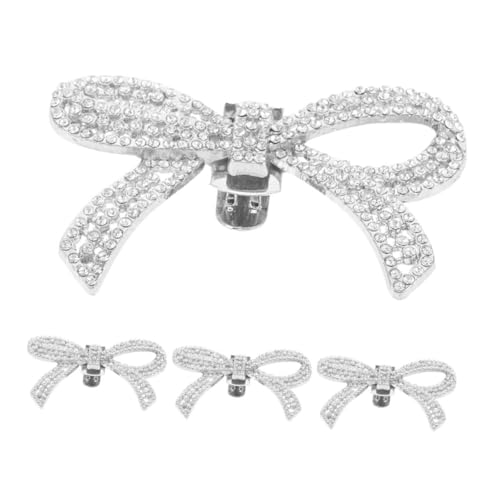 BESPORTBLE 2paare Schuhclips Mit Strass-schleifen Abnehmbare Glitzer-schuhanhänger Funkelnde Absatz-accessoires Dekoration Für Hochzeit Party von BESPORTBLE