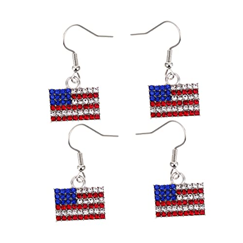 BESPORTBLE 2 Paare American Flag Ohrhänger mit Strass Modisch Elegant Hautfreundlich Einzigartiges Design für Frauen für Freundin und Familie BESPORTBLE 2 Paare American Flag Ohrhänger mit Strass Modisch Elegant Hautfreundlich Einzigartiges Design für Frauen für Freundin und Familie von BESPORTBLE