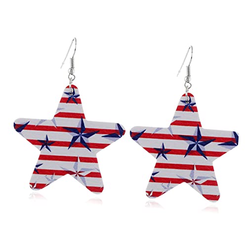 BESPORTBLE 2 Paare Damen Ohrringe Stern Design PU Baumelnde Ohrhänger Amerikanischer Nationalfeiertag Schmuck Dangler Modisch für Alltag und Party BESPORTBLE 2 Paare Damen Ohrringe Stern Design PU Baumelnde Ohrhänger Amerikanischer Nationalfeiertag Schmuck Dangler Modisch für Alltag und Party von BESPORTBLE
