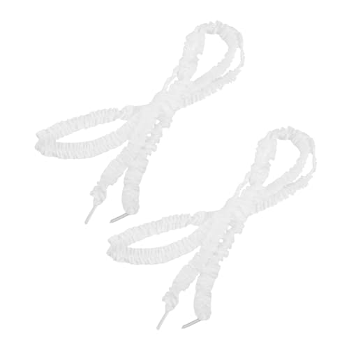 BESPORTBLE 2paare Damen-spitzenschnürsenkel Mit Rüschen Dekorativer Ersatz-schnürsenkel Für Turnschuhe Stiefel Freizeitschuhe Süßer Stil Vielseitig Einsetzbar von BESPORTBLE