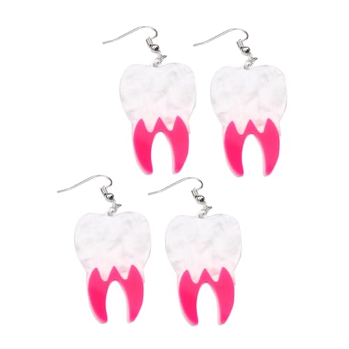 BESPORTBLE 2 Paare Goth Gothic Ohrringe Damen Halloween Zähnen Ohrhänger Extravaganter Schmuck Party Accessoire Leicht Tragbar Festliches Design von BESPORTBLE