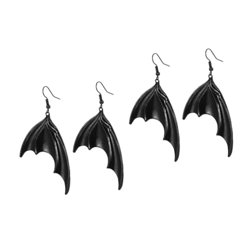 BESPORTBLE 2 Paare Halloween Fledermaus Flügel Ohrringe Gothic Ohrschmuck Dangle Leicht Halloween Party Kostüm Zubehör Damen und Herren von BESPORTBLE