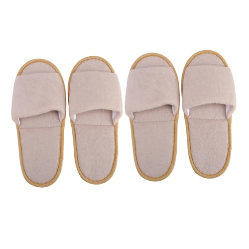 BESPORTBLE 2 Paare Hotel Hausschuhe Unisex Rutschfest Atmungsaktiv Leicht Faltbar Reise Slipper für Spa Urlaub Zuhause von BESPORTBLE