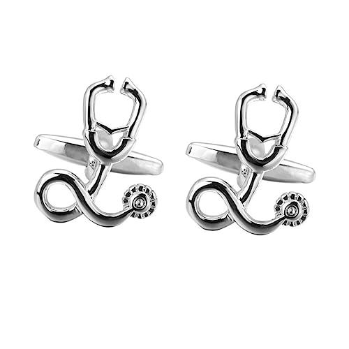 BESPORTBLE 2 Paare Kreative Silberne Manschettenknöpfe für Herren Hemdmanschetten Nägel für Geschäft Hochzeit Besondere Anlässe Stilvolles Accessoire für Männer Frauen von BESPORTBLE
