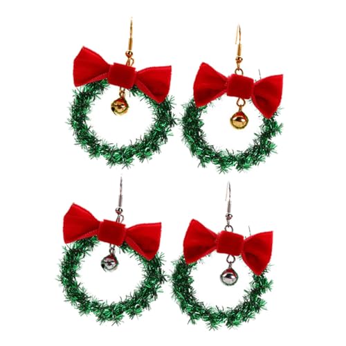 BESPORTBLE 2 Paare Kreative Weihnachtsohrringe mit Weihnachtsmotiv Bunte Ohranhänger für Damen Weihnachtsdekoration für Partys und von BESPORTBLE