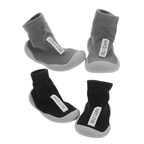 BESPORTBLE 2 Paare Lauflernschuhe Rutschfest Weiche Sohle Atmungsaktive Babyschuhe für Jungen Mädchen Indoor Outdoor Krabbelschuhe Sommer Schuhsocken von BESPORTBLE