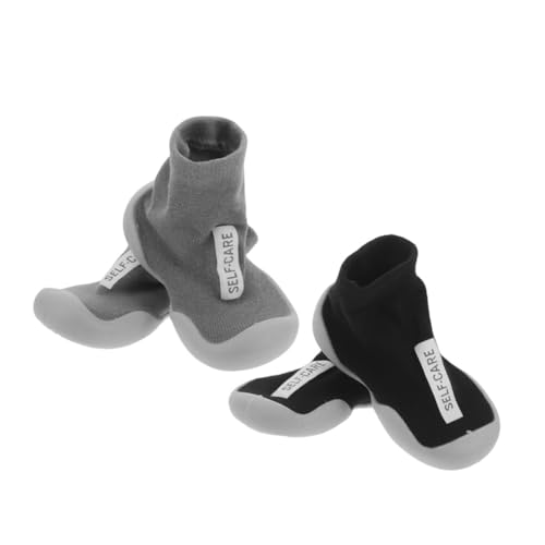 BESPORTBLE 2 Paare Lernschuhe mit Rutschfester Sohle Atmungsaktive Weiche Babysocken Schuhe Leichte und Sichere Innenschuhe für Jungen und Mädchen von BESPORTBLE