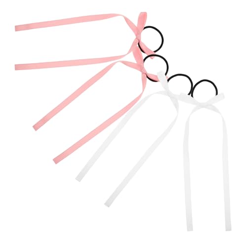 BESPORTBLE 2 Paare Mädchen Haarschleifen Satin Haargummis mit Langen Quasten Weiche Elastische Pferdeschwanzhalter Zartes Haaraccessoire für Teens Hochzeit Party von BESPORTBLE