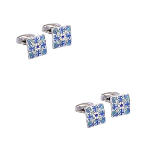 BESPORTBLE 2 Paare Manschettenknöpfe für Herren Silberne Shirt Cufflinks Weihnachtsgeschenke Vielseitig für Anzüge Einzigartiges Design für Festliche Anlässe von BESPORTBLE