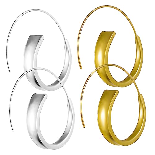 BESPORTBLE 2 Paare Minimalistische Creolen Ohrringe aus Hautfreundlicher Legierung Einzigartiges Curl Design Hautfreundlich und Langlebig Modischer Schmuck für Frauen und Mädchen als BESPORTBLE 2 Paare Minimalistische Creolen Ohrringe aus Hautfreundlicher Legierung Einzigartiges Curl Design Hautfreundlich und Langlebig Modischer Schmuck für Frauen und Mädchen als von BESPORTBLE