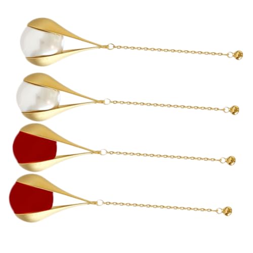 BESPORTBLE 2 Paare Ohrringe mit Perlenquasten Sterling baumeln Ohrschmuck Ohrentropfen rot BESPORTBLE 2 Paare Ohrringe mit Perlenquasten Sterling baumeln Ohrschmuck Ohrentropfen rot von BESPORTBLE