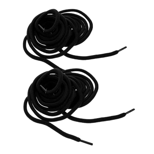 BESPORTBLE 2 Paare Runde Schnürsenkel Reißfest Wetterbeständig Modisch für Sneaker Stiefel Freizeitschuhe Schnelles Schnürsystem Geeignet für Herren Schuhe und Kapuzenpullover von BESPORTBLE