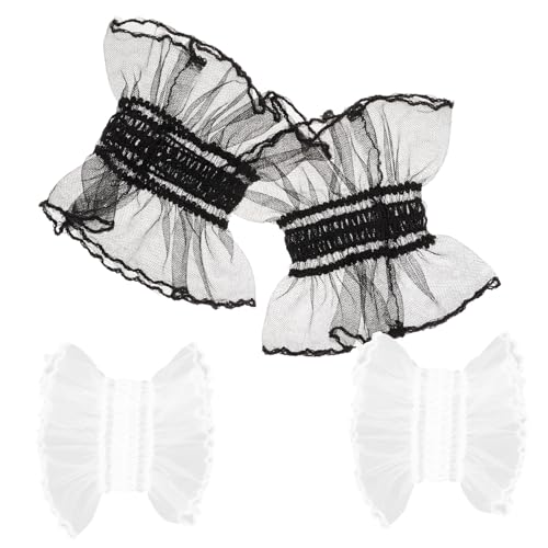 BESPORTBLE 2 Paare Spitzenärmel Dekorative Handgelenk-Manschetten Dekorative Handgelenk-Ärmel Handgelenkmanschette für Damen fingerlose handschuhe für frauen spitze Arm Lolita-Accessoires von BESPORTBLE
