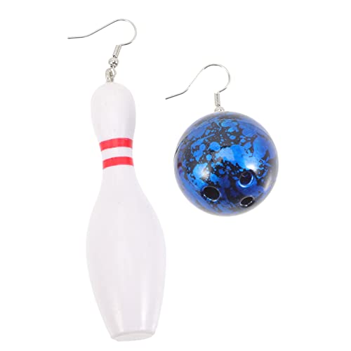BESPORTBLE 2 Paare Sportliche Bowling Ohrstecker Damen Langlebige Blaue Bowlingkugel Anhänger Vielseitiger Schmuck für Frauen mit Bowlingleidenschaft und Alltagstauglich von BESPORTBLE