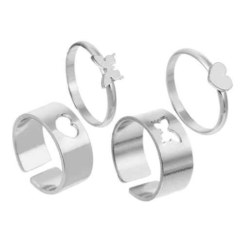 BESPORTBLE 2 Paare Verstellbare Partner Ringe Kupfer Teiliges Kreative Stilvolle Eheringe für Männer Frauen Verlobungsringe oder Schmuckgeschenk BESPORTBLE 2 Paare Verstellbare Partner Ringe Kupfer Teiliges Kreative Stilvolle Eheringe für Männer Frauen Verlobungsringe oder Schmuckgeschenk von BESPORTBLE