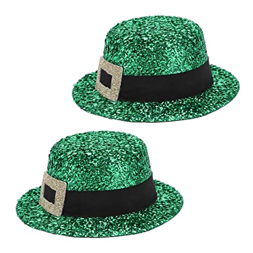 BESPORTBLE 2 STÜCK Grüne Haarklammern für Saint Patricks Day Kleine Hut Haarspangen Robustem Pet Filigrane Details Festlicher Haarschmuck für und Kostümparty von BESPORTBLE