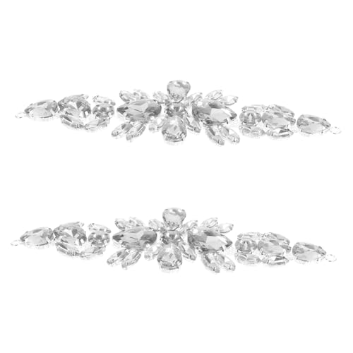 BESPORTBLE 2 STÜCK Strass Applikationen Blumen Schmuck Hochzeit Brautschuhe Kleid Dekoration Glitzernde DIY Braut Accessoires von BESPORTBLE