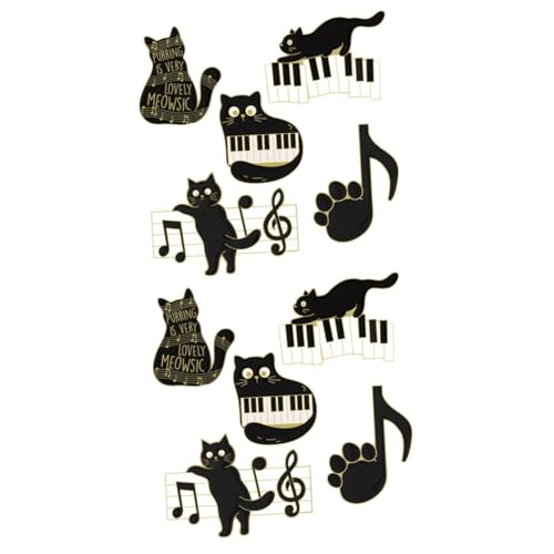 BESPORTBLE 2 Sätze Ansteckbrosche Broschennadel Tiere Brosche Musical Thematisiert Katzenstift Katzen-abzeichen-stifte Schwarze Katzennadel Katzenbrosche Kleidung Legierung 5 Stück * 2 von BESPORTBLE