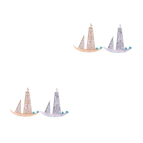 BESPORTBLE 2 Sätze Anstecknadeln Segelboot Design Für Business Anzüge Hemdkragen Nadeln Bekleidungsaccessoires Silber 2 Stücke * 2 von BESPORTBLE