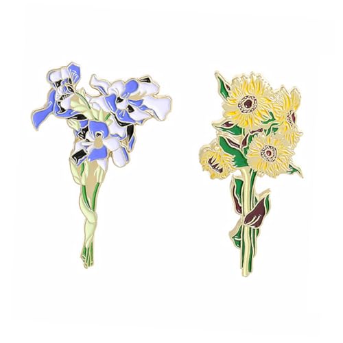 BESPORTBLE 2 Sätze Blumenbrosche Dekorative Anstecknadel Für Kleidung Hochzeit Party Stilvolle Brosche Für Damen Vielseitig Einsetzbar Für Jacken Kleider Taschen 2 Stück * 2 von BESPORTBLE