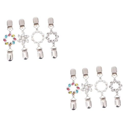 BESPORTBLE 2 Sätze Broschen Clips Für Damen Strickjacken Schal Clips Multifunktionale Kleidungsaccessoires Für Cardigans Pullover Schals Vielseitige Dekoration Gemischten Farben 4 Stück * 2 von BESPORTBLE
