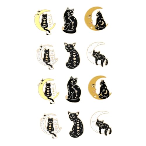 BESPORTBLE 2 Sätze Cartoon Brosche Teiliges Niedliche Katzenanstecker Für Kleidung Hüte Taschen Dekoratives Accessoire Für Hochzeiten Partys 6 Stück * 2 von BESPORTBLE