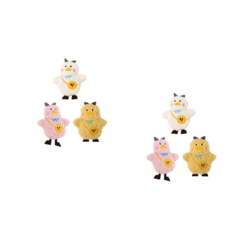 BESPORTBLE 2 Sätze Cartoon Hühner Brosche Lustige Plüsch Anstecker Für Taschen Kleidung Dekoratives Zubehör Für Oder Belohnung 3 Stück * 2 von BESPORTBLE