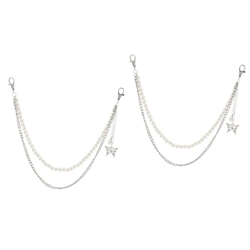 BESPORTBLE 2 Sätze Damen Hosenkette Mit Perlen Einfache Stilvolle Taillenketten Modisches Accessoire Für Outfits Freizeit Besondere Anlässe 2 Stücke * 2 von BESPORTBLE