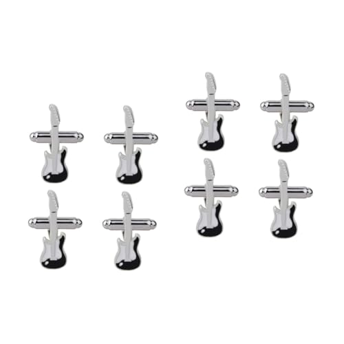 BESPORTBLE 2 Sätze Gitarre Manschettenknöpfe Für Herren Kreative Hemdknöpfe Dekorative Hemdverschlüsse Für Hochzeiten Formelle Anlässe Langlebig 2 Paare * 2 von BESPORTBLE