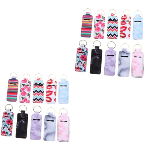 BESPORTBLE 2 Sätze Haarschleifen Für Kaninchen Damen Schlüsselanhänger Süß Balsam Mini Reisen Clip Lipstick Holder Lippenstift Halter Welpenhaarschleifen Knotenschleife Neopren 50 Stück * 2 von BESPORTBLE