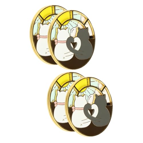 BESPORTBLE 2 Sätze Katzen Brosche Kreative Rotationsbrosche Für Kleidung Schals Accessoires Niedliche Tier Anstecknadeln Für Partys Persönliche Ausdrucksweise 2 Stücke * 2 von BESPORTBLE