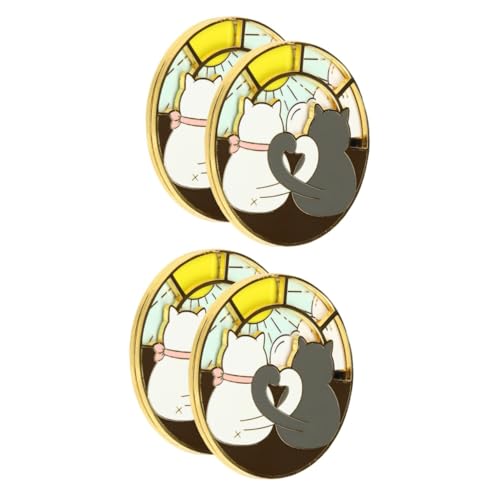 BESPORTBLE 2 Sätze Katzenbrosche Clip Rotierendes Accessoire Für Frauen Teenager Dekorative Tieranstecknadel Für Jacken Taschen Hüte Lustige Geschenkidee Für Katzenliebhaber 2 Stücke * 2 von BESPORTBLE